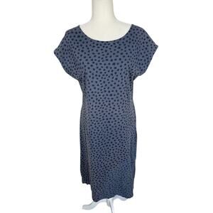 Gudrun Sjoden Organic Cotton T-Shirt Midi Dress Size Small lagenlook Art To Wear